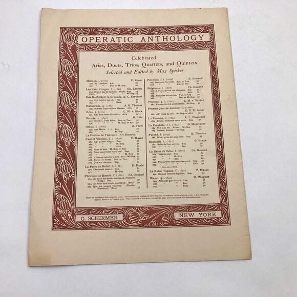 Operatic Anthology My Heart At Thy Sweet Voice 1911 for Voice & Piano 10 pages - Picture 6 of 7